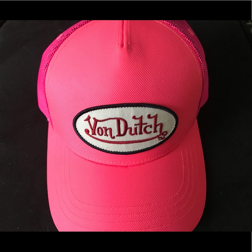 Monochromatic NEON PINK Von Dutch TRUCKER HAT
